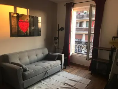 Coin salon dans l'établissement Appart douillet Paris 11