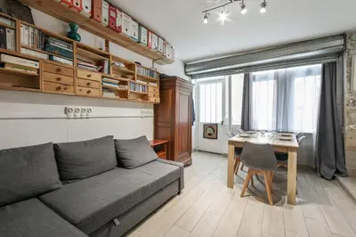 Coin salon dans l'établissement Appartement Ternaux - Welkeys