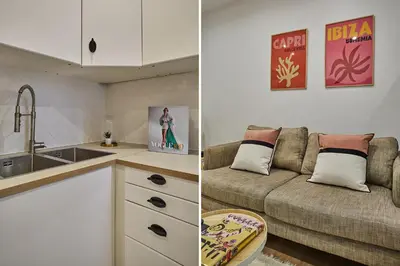 Cuisine ou kitchenette dans l'établissement Apartment Parc des expositions by Studio prestige