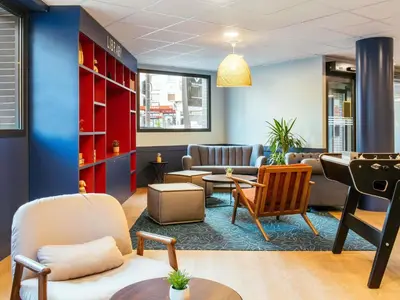 Coin salon dans l'établissement Aparthotel Adagio Paris Malakoff Chatillon