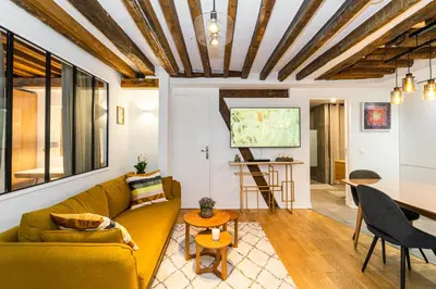 Coin salon dans l'établissement Opéra-Madeleine 2 bedrooms