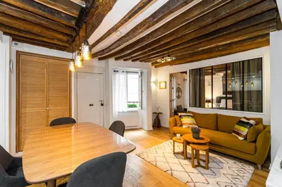 Coin salon dans l'établissement Opéra-Madeleine 2 bedrooms