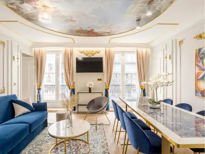 Coin salon dans l'établissement Merveil - Luxury Suite - Opera - Rougemont I