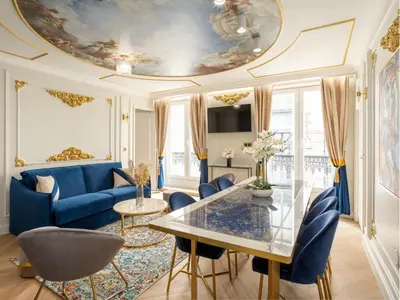 Coin salon dans l'établissement Merveil - Luxury Suite - Opera - Rougemont I