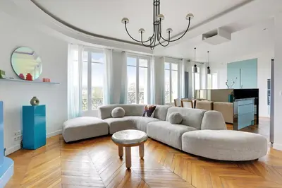 Coin salon dans l'établissement Appartement Élégant & Spacieux - 3BR-6P - Républiq