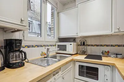 Cuisine ou kitchenette dans l'établissement Modern flat in Paris - Heart of XVIème