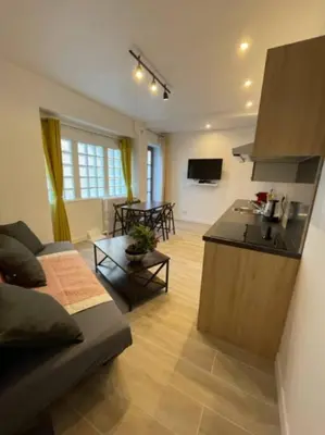 Cuisine ou kitchenette dans l'établissement Paris Nordmann superbe appartement 2 pièces