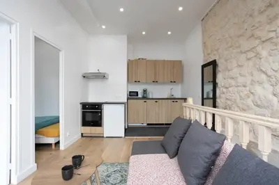 Cuisine ou kitchenette dans l'établissement Appartement Broca