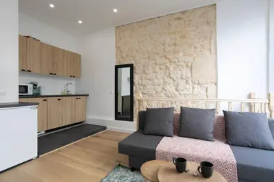 Cuisine ou kitchenette dans l'établissement Appartement Broca