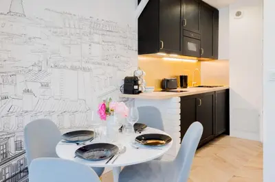 Cuisine ou kitchenette dans l'établissement Appartement confortable 1BR-4P - Boulogne-Billancourt