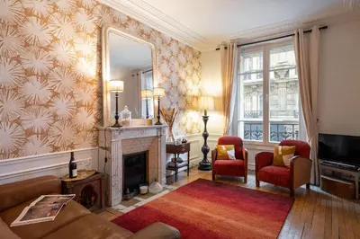 Coin salon dans l'établissement Appartement de charme à Montmartre