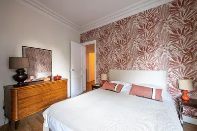 Un ou plusieurs lits dans un hébergement de l'établissement Appartement de charme à Montmartre