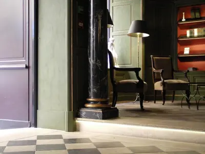 Coin salon dans l'établissement Hôtel du Vieux Marais