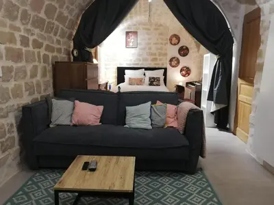 Coin salon dans l'établissement Les Frères Montgolfier - Le Marais - 80 m2
