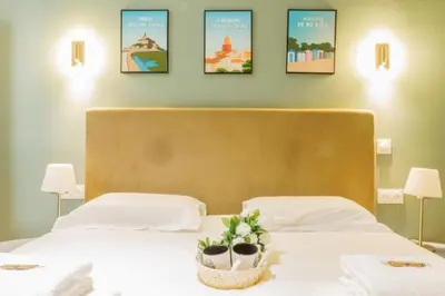 Un ou plusieurs lits dans un hébergement de l'établissement Charming Apartment - 1BR - Guy Moquet
