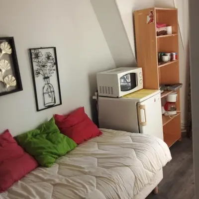 Un ou plusieurs lits dans un hébergement de l'établissement STUDIO ST MICHEL