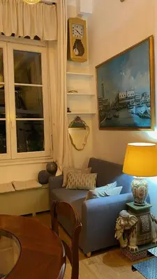 Coin salon dans l'établissement Superbe Duplex au Coeur de Montorgueil