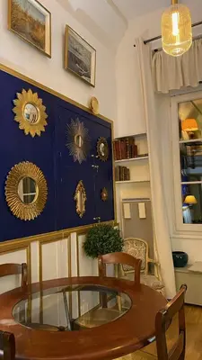 Coin salon dans l'établissement Superbe Duplex au Coeur de Montorgueil