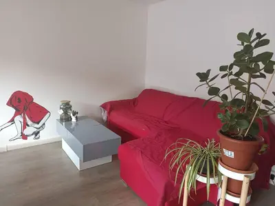 Coin salon dans l'établissement Appartement Street-art