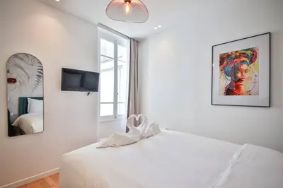 Un ou plusieurs lits dans un hébergement de l'établissement Appart 6Pers#2 Chambres#Beaugrenelle#Paris 15#AC