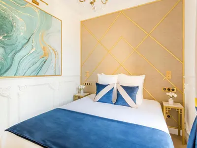 Un ou plusieurs lits dans un hébergement de l'établissement Merveil - Luxury Suite - Tour Eiffel - Bac I