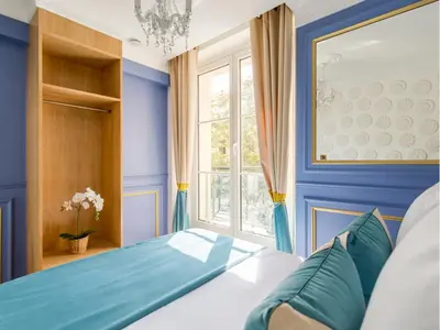 Un ou plusieurs lits dans un hébergement de l'établissement Merveil - Luxury Suite - Tour Eiffel - Bac II