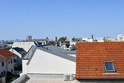 Vue générale sur Châtillon ou vue de la ville depuis l'appartement