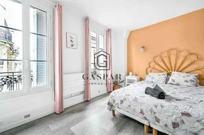 Un ou plusieurs lits dans un hébergement de l'établissement GASPAR - Appartement 2 Chambres 4 personnes Dernier étage 75 m2