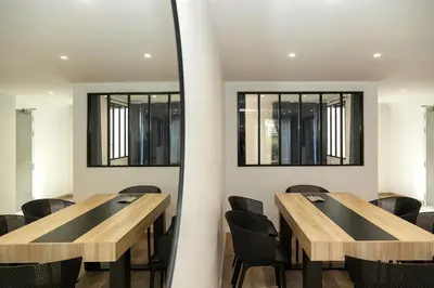 Coin salon dans l'établissement Nets Inn apartments - Robida