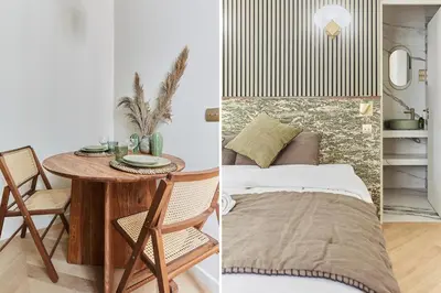 Un ou plusieurs lits dans un hébergement de l'établissement Apartment Champs Elysée bu Studio prestige