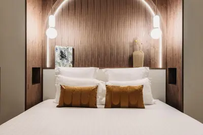 Un ou plusieurs lits dans un hébergement de l'établissement HIGHSTAY - Luxury Serviced Apartments - Centre Pompidou Museum