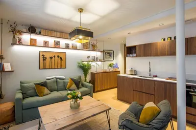 Cuisine ou kitchenette dans l'établissement Magnifique appartement central 3 chambres / 3 BDR
