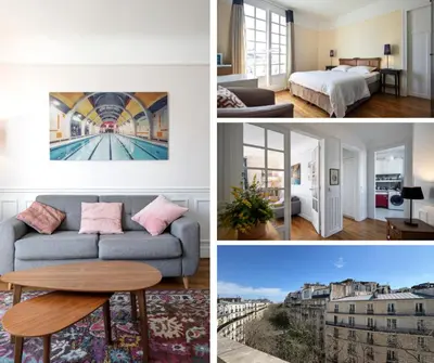 Un ou plusieurs lits dans un hébergement de l'établissement Lovely & Quiet à Montmartre