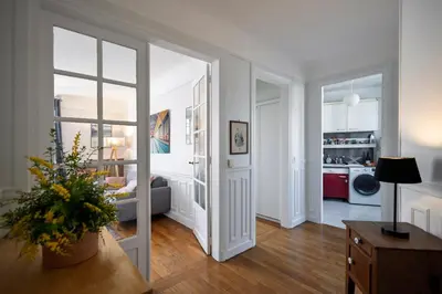 Un ou plusieurs lits dans un hébergement de l'établissement Lovely & Quiet à Montmartre
