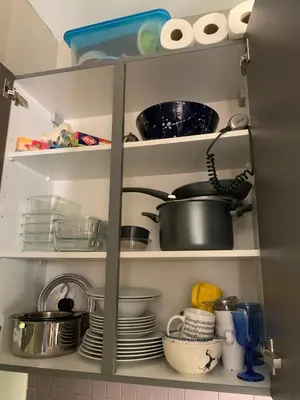 Cuisine ou kitchenette dans l'établissement Porte Maillot-Charming and calm studio at Neuilly