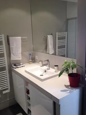 Cuisine ou kitchenette dans l'établissement Porte Maillot-Charming and calm studio at Neuilly