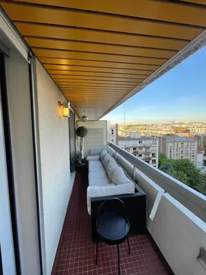 Balcon ou terrasse dans l'établissement Appartement Belle Feuille