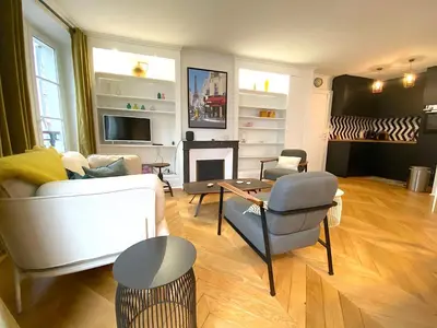 Cuisine ou kitchenette dans l'établissement L'appartement Letac