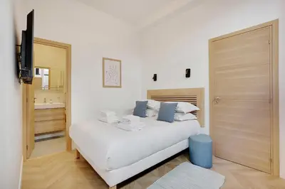 Un ou plusieurs lits dans un hébergement de l'établissement Superbe appartement - 2BR-6P - Bastille