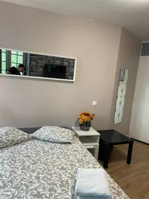 Un ou plusieurs lits dans un hébergement de l'établissement Studio Montsouris