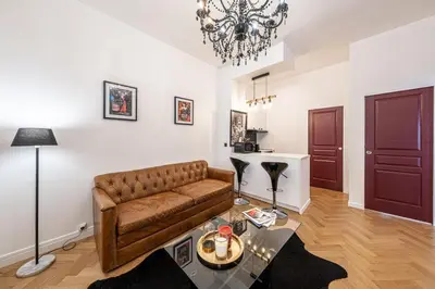 Coin salon dans l'établissement Villa Montmartre 4P-Sacré Cœur