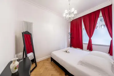 Un ou plusieurs lits dans un hébergement de l'établissement Villa Montmartre 4P-Sacré Cœur