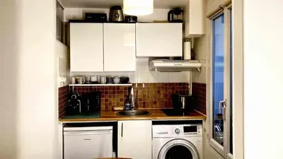 Cuisine ou kitchenette dans l'établissement CentreParis Olympic