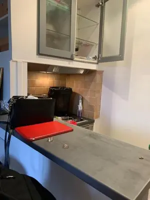 Cuisine ou kitchenette dans l'établissement Studio renovated in the heart of Paris