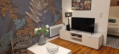 Télévision ou salle de divertissement dans l'établissement House - Sunlit haven with outdoor terrace, garage and metro 14, RER B