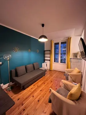 Coin salon dans l'établissement Paris Eiffel Flats