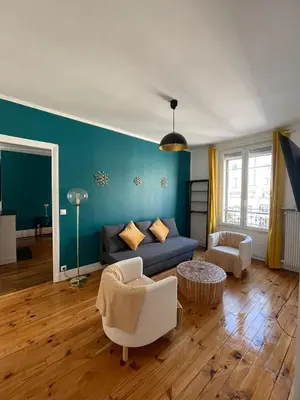 Coin salon dans l'établissement Paris Eiffel Flats