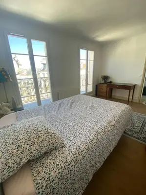 Un ou plusieurs lits dans un hébergement de l'établissement Paris : superbe appartement au coeur du Marais