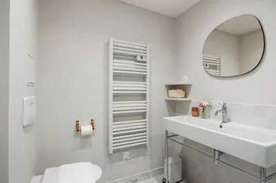 Salle de bains dans l'établissement Appartement Pastourelle du Marais - Welkeys