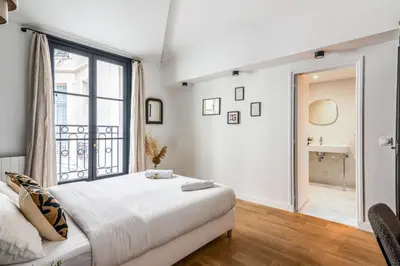 Un ou plusieurs lits dans un hébergement de l'établissement Appartement Pastourelle du Marais - Welkeys